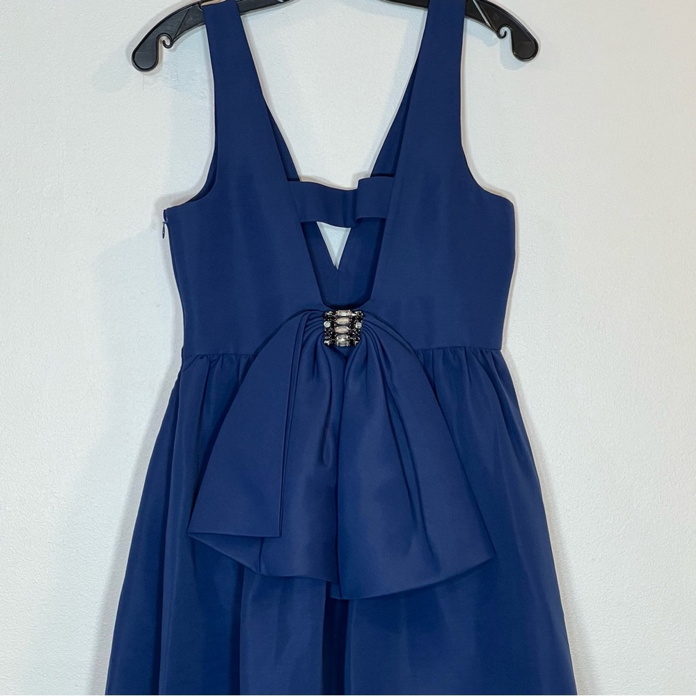 Sachin & Babi Womens Size 4 Katrina Blue Jeweled Bow Gown Long Maxi Dress‎ BHLDN - Picture 10 of 14